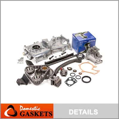 Fit 93-97 日产 Altima 2.4L 定时链油泵 AISIN 水泵套件 KA24DE — 第 1/4 张图片