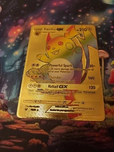 pokemon cards Raichu GX Gold foil New HP210 Display/Gift - Picture 1 of 1