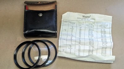 Vintage Vivitar 67mm Coated Close UP Filter set No 1,2,3 + leather case NICE - Image 1 of 4