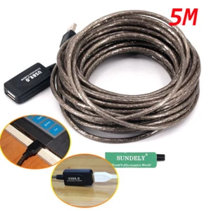 Latest 5M Long Reaching USB Active Repeater Extension Cable Booster Lead Extend - Picture 1 of 6