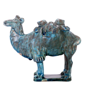 Chinese Turquoise Pottery Camel Figure Tang style Circa 1900s - Picture 1 of 21