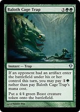 Zendikar Baloth Cage Trap x4 Magic The Gathering NM
