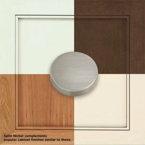 1-1/2" Mushroom Knob Satin Nickel Drawer Kitchen Cabinet Hardware - Picture 1 of 2