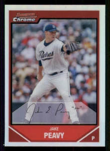 2007 Bowman Chrome Refractors #102 Jake Peavy - Picture 1 of 2
