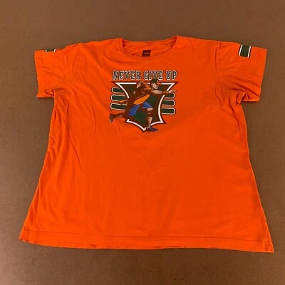 Camiseta WWE Adult 2XL Naranja Manga Corta Never Give Up You Can't See Me 15 Defecto Foto 1 de 4