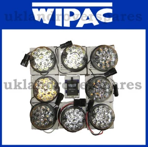 LAND ROVER DEFENDER 90 CLEAR LED LIGHT SET, SIDE- INDICATOR -STOP & RELAY,WIPAC - Picture 1 of 12