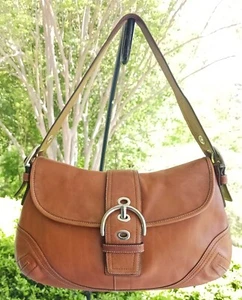 Coach F10192 MEDIUM Vintage British Tan Soho Leather Shoulder Bag - Picture 1 of 19