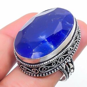Vintage- Burmise Sapphire Gemstone Handmade Gift Jewelry Ring Size 7 q052