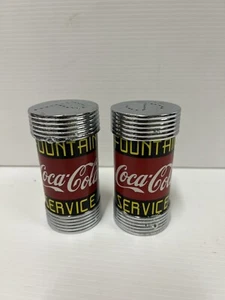 Fountain Drink Coca Cola Service Vintage Pepsi-Cola Salt and Pepper Shakers - Picture 1 of 7