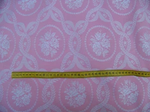 ALTER GUTSCHEIN LEINWAND MATRATZE MEDAILLONS ROSENSTRÄUSSE -58 x 130 cm - M 14 - Bild 1 von 2