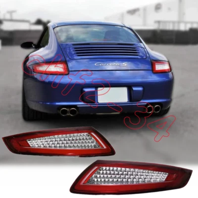 Ajuste para Porsche 911 997.1 LED lente vermelha conjunto de lâmpada traseira sinal dinâmico 2005-08 - Imagem 1 de 4
