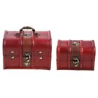 2pcs Set Pirate Jewelry Storage Box for Case Holder Vintage Treasure Ches