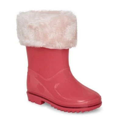 Botas de lluvia forradas Carter’s para niñas pequeñas rosa talla 6 nuevas en caja Foto 1 de 4