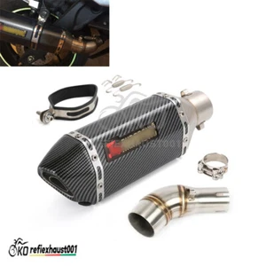 For Yamaha YZF R3 2015-2025 MT-03 Exhaust System Tips 51mm Muffler Mid Link Pipe - Picture 1 of 16