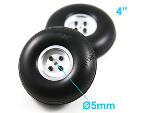 1 paio di ruote PU piano RC leggere 4", mozzo in lega di alluminio, VENDITORE/SPEDIZIONE USA - Foto 1 di 1