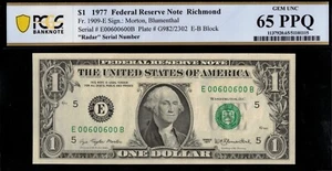 1977 $1 FRN E00600600B P.C.G.S #65PPQ - Picture 1 of 3