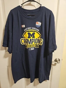NWT Michigan 2021 East Division Champions Mens 3XL Blue Short Sleeve T-Shirt B1G - Picture 1 of 3