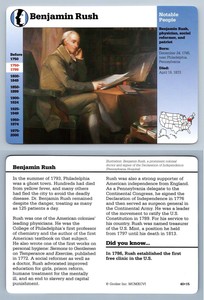 Benjamin Rush #40.15 Notable People - Story Of America Grolier Card