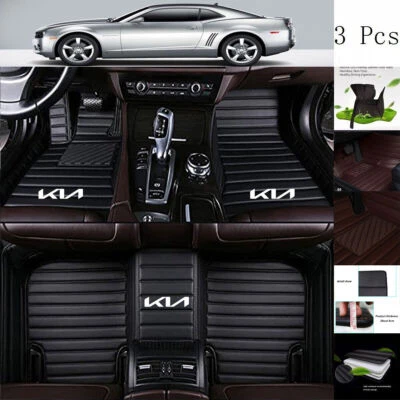Fit for KIA All Models Car Floor Mats Waterproof Carpets All-weather Front&Rear - Image 1 of 4