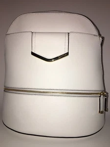 Calvin Klein Women's White Handbag Belfast Signature Backpack - Picture 1 of 8