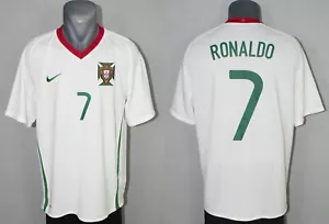Portugal Ronaldo Jersey Euro 2008 Away Football Soccer Vintage Shirt Size L - Picture 1 of 10