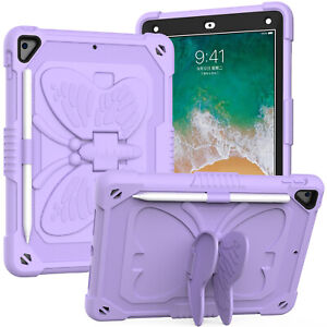 For iPad 10.2" 9/8/7/6/5th Generation Kids Butterfly Stand Case Cover for Xmas