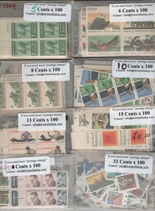 Envío de EE. UU. 5, 6, 8, 10, 13, 15, 20, 32 centavos en gran cantidad cara $405,00 - Imagen 1 de 1