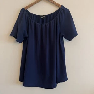 Belle Vere Size 18 Blue Off The Shoulder Short Sleeve Top - Picture 1 of 6