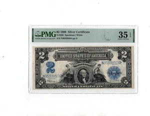1899 $2 "Mini Porthole" Silver Certificate Note.Fr-258 PMG-35 EPQ - Picture 1 of 2