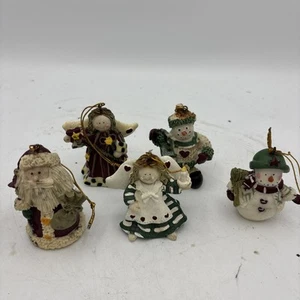 HOLIDAY TREASURES CHRISTMAS TREE ORNAMENTS LOT OF 5 Vintage - Picture 1 of 11