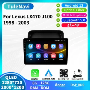 For LEXUS LX470 Land Cruiser LC 100 Android CarPlay Car Radio GPS Player Screen - Picture 1 of 32