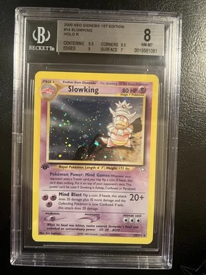 Slowking 14/111 Neo Genesis 1st Edition Holo BGS 8 PSA - Image 1 of 2