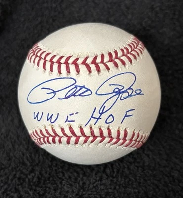 Pete Rose WWF HOF  Insc Signed Autographed Baseball WWE HALL OF FAME Rare - Image 1 of 4