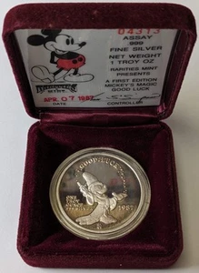 1987 MICKEY'S MAGIC 1-oz SILVER  - Picture 1 of 4