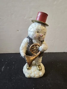 Vintage Snowman Playing French Horn - Picture 1 of 4