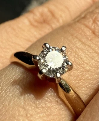 Diamond Engagement Ring 14k, Approximately 0.35 Carat - Image 1 of 4