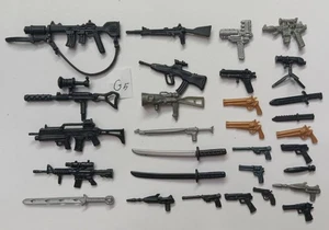 lotto 30 accessori figure GI Joe Cobra pistole spada armi per 1/18 3,75" #G5 - Foto 1 di 6