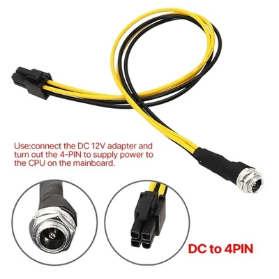 CPU Adapter Wire DC5525 to Mainboard CPU Power Supply Cord DC5521 To 4PIN 4pins - Image 1 of 4