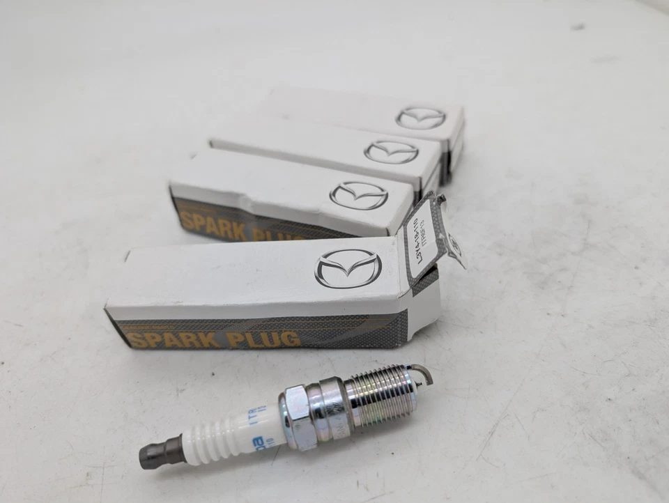 Set 4 New Genuine Mazda 3 6 Spark Plugs LFY2-18-110 Ford Focus Volvo V70 S80 - Image 1 of 1