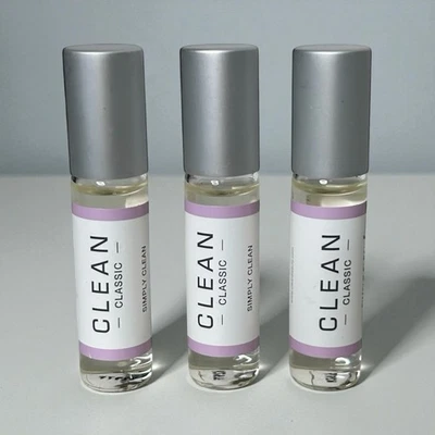 Clean Classic Simply Clean Eau De Parfum Mini Rollerball 0.17 Fl Paquete de 3 Foto 1 de 4