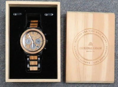 NEW ORIGINAL GRAIN BARREL CHRONO 42MM  WHISKEY BLACK MENS WATCH - Image 1 of 4