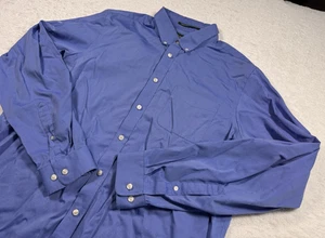 Eddie Bauer Men’s XLT Blue Long Sleeve Wrinkle-Resistant Dress Shirt - Picture 1 of 11