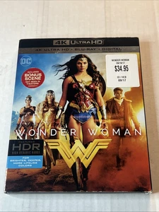 Wonder Woman (4K UHD + Blu-Ray, 2017, w/Slipcover) DC Superhero Gal Gadot - Imagen 1 de 6