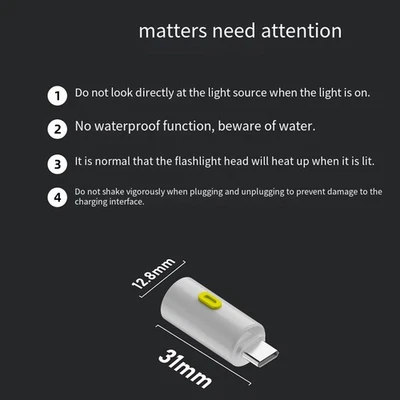 USB C LED Flashlight Lightweight for Travel and For Outdoor Activities - Image 1 of 3
