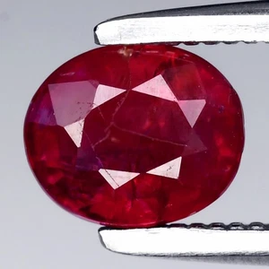 💎 0,82ct 5,5x4,5mm Oval Natürlicher Roter Rubin - Unbeheizt, Winza Edelstein - Bild 1 von 4