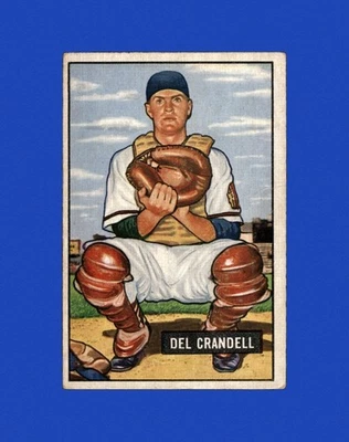 Bowman Set-Break #20 Del Crandall 1951 en muy buen estado-en muy buen estado (arruga) *GMCARDS* Foto 1 de 2