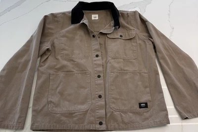 VANS Street Style Casual Snap Up Khaki Black  Jacket Shacket Size XL Men’s - Image 1 of 4