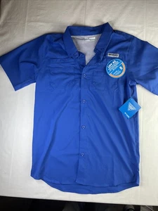 Columbia PFG Tamiami Shirt Damen XL blau kurzarm belüftet Angeln - neu Etikett - Bild 1 von 6