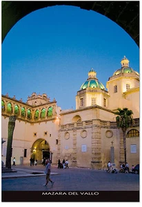 CARTOLINA MAZARA DEL VALLO PIAZZA REPUBBLICA  SICILIA SICILY POSTCARD - Imagen 1 de 1