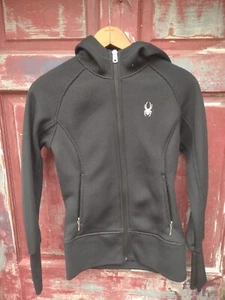 Spyder Jacket  Women's Girls  Black Zip Up Hoodie S  - Picture 1 of 6